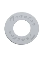 (CARD) STAINLESS STEEL PLAQUE FOR DELUXE AIR KNOB W/ DIAMOND CUTOUT - TRACTOR