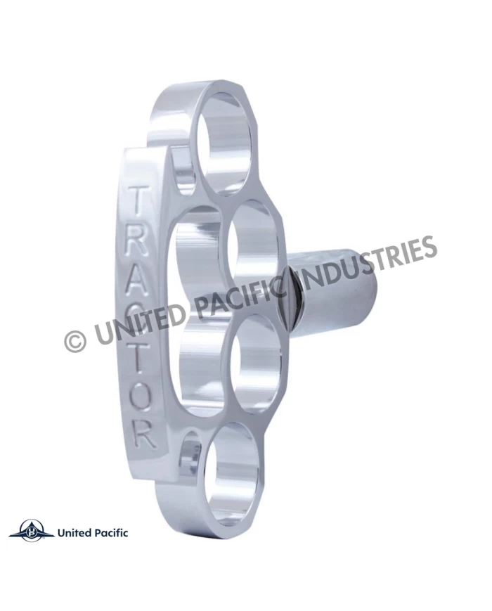 (CARD) CHROME ALUMINUM "BRASS KNUCKLE" AIR VALVE KNOB - TRACTOR