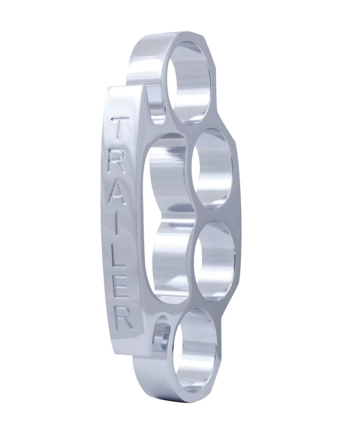 (CARD) CHROME ALUMINUM "BRASS KNUCKLE" AIR VALVE KNOB - TRAILER