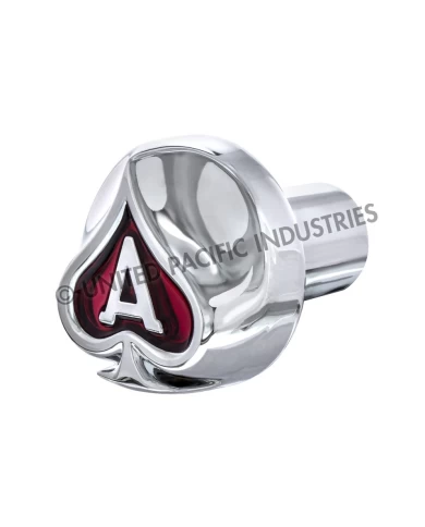 (CARD) CHROME ACE OF SPADES AIR VALVE KNOB (CARD) CHROME ACE OF SPADES AIR VALVE KNOB