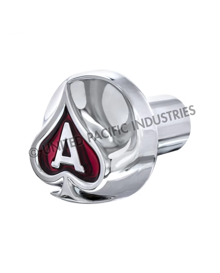 (CARD) CHROME ACE OF SPADES AIR VALVE KNOB