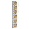 UP33608-SS Front Air Cleaner Bracket With 12X 9 LED 2" Lights & Visors For Peterbilt-Amber LED & Lens