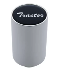 (CARD) CHROME ALUMINUM 3" AIR VALVE KNOB W/ ALUMINUM "TRACTOR" STICKER - BLACK (CARD) CHROME ALUMINUM 3" AIR VALVE KNOB W/ ALUMINUM "TRACTOR" STICKER - BLACK