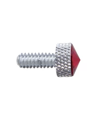 (12/CARD) CHROME KENWORTH DASH SHORT SCREWS W/ DIAMOND - RED (12/CARD) CHROME KENWORTH DASH SHORT SCREWS W/ DIAMOND - RED