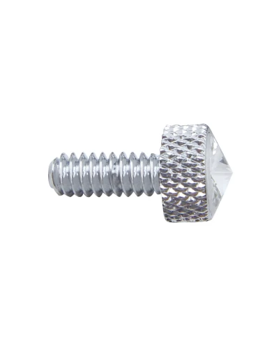 (12/CARD) CHROME KENWORTH DASH SHORT SCREWS W/ DIAMOND - CLEAR (12/CARD) CHROME KENWORTH DASH SHORT SCREWS W/ DIAMOND - CLEAR
