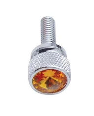 (12/CARD) CHROME KENWORTH DASH SHORT SCREWS W/ DIAMOND - AMBER (12/CARD) CHROME KENWORTH DASH SHORT SCREWS W/ DIAMOND - AMBER