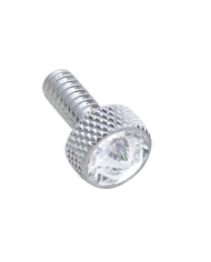 (BULK) CHROME PETERBILT SMALL DASH SCREW W/ DIAMOND - CLEAR (BULK) CHROME PETERBILT SMALL DASH SCREW W/ DIAMOND - CLEAR