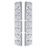 UP33625-SS Front Air Cleaner Bracket With 14X 9 Amber LED 2" Lights & Visors Bezel For KW Trucks -Clear Lens