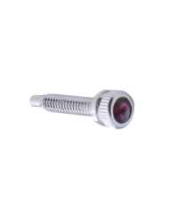 (6/CARD) CHROME INTERNATIONAL SHORT DASH SCREW W/ DIAMOND - PURPLE (6/CARD) CHROME INTERNATIONAL SHORT DASH SCREW W/ DIAMOND - PURPLE