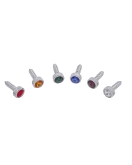 (6/CARD) CHROME KENWORTH UPPER DASH SCREW W/ DIAMOND - PURPLE (6/CARD) CHROME KENWORTH UPPER DASH SCREW W/ DIAMOND - PURPLE