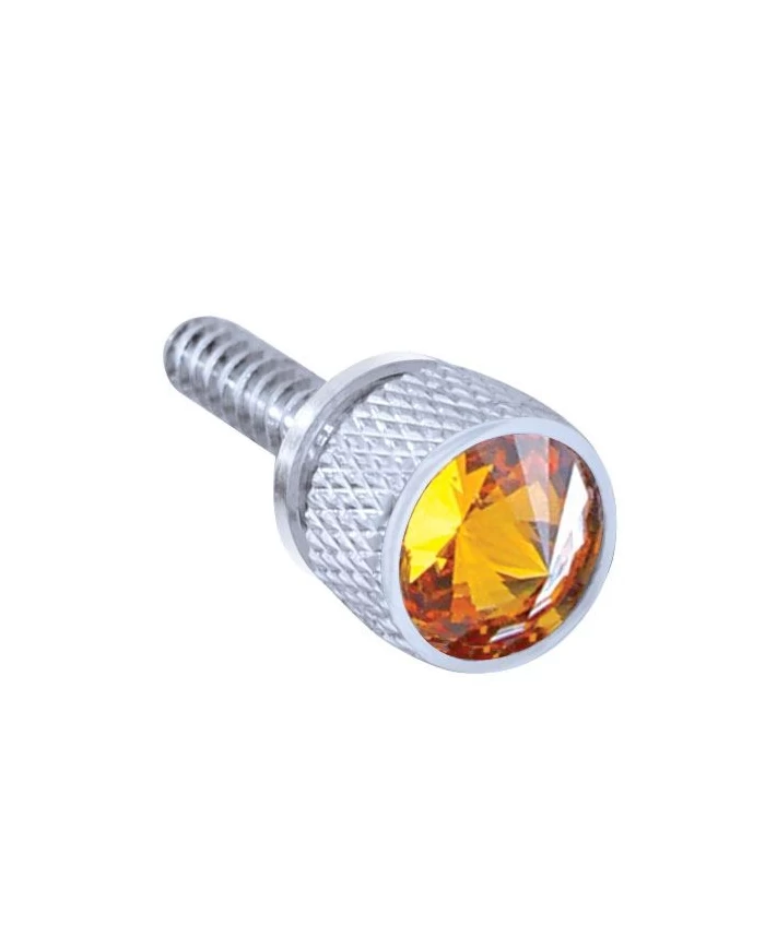 (CARD) CHROME 2007+ FREIGHTLINER CASCADIA DASH SCREW W/ DIAMOND - AMBER (CARD) CHROME 2007+ FREIGHTLINER CASCADIA DASH SCREW W/ DIAMOND - AMBER
