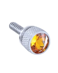 (CARD) CHROME 2007+ FREIGHTLINER CASCADIA DASH SCREW W/ DIAMOND - AMBER (CARD) CHROME 2007+ FREIGHTLINER CASCADIA DASH SCREW W/ DIAMOND - AMBER