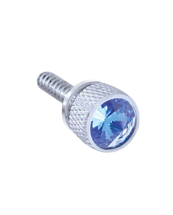 (CARD) CHROME 2007+ FREIGHTLINER CASCADIA DASH SCREW W/ DIAMOND - BLUE (CARD) CHROME 2007+ FREIGHTLINER CASCADIA DASH SCREW W/ DIAMOND - BLUE