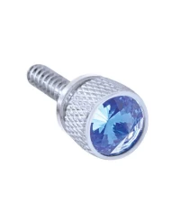 (CARD) CHROME 2007+ FREIGHTLINER CASCADIA DASH SCREW W/ DIAMOND - BLUE (CARD) CHROME 2007+ FREIGHTLINER CASCADIA DASH SCREW W/ DIAMOND - BLUE