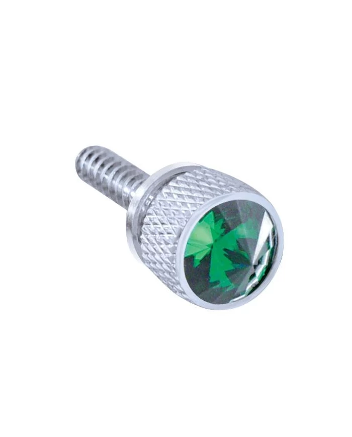 (CARD) CHROME 2007+ FREIGHTLINER CASCADIA DASH SCREW W/ DIAMOND - GREEN (CARD) CHROME 2007+ FREIGHTLINER CASCADIA DASH SCREW W/ DIAMOND - GREEN
