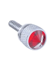 (CARD) CHROME 2007+ FREIGHTLINER CASCADIA DASH SCREW W/ DIAMOND - RED (CARD) CHROME 2007+ FREIGHTLINER CASCADIA DASH SCREW W/ DIAMOND - RED