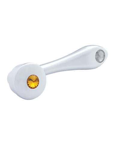 (CARD) CHROME WINDOW CRANK W/ SLOT ADAPTOR - AMBER DIAMOND (CARD) CHROME WINDOW CRANK W/ SLOT ADAPTOR - AMBER DIAMOND