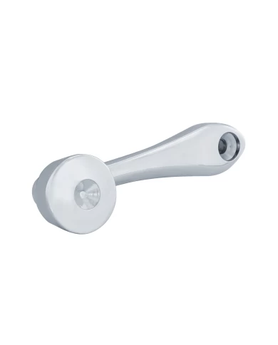 (CARD) CHROME WINDOW CRANK W/ SLOT ADAPTOR - INDENTED (CARD) CHROME WINDOW CRANK W/ SLOT ADAPTOR - INDENTED