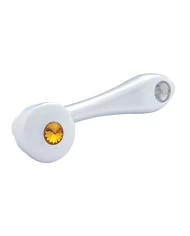 (CARD) CHROME WINDOW CRANK W/ SQUARE ADAPTOR - AMBER DIAMOND (CARD) CHROME WINDOW CRANK W/ SQUARE ADAPTOR - AMBER DIAMOND