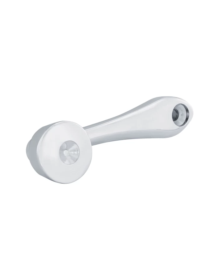 (CARD) CHROME WINDOW CRANK W/ SQUARE ADAPTOR - INDENTED (CARD) CHROME WINDOW CRANK W/ SQUARE ADAPTOR - INDENTED