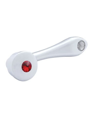 (CARD) CHROME WINDOW CRANK W/ SQUARE ADAPTOR - RED DIAMOND (CARD) CHROME WINDOW CRANK W/ SQUARE ADAPTOR - RED DIAMOND