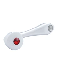 (CARD) CHROME WINDOW CRANK W/ SQUARE ADAPTOR - RED DIAMOND (CARD) CHROME WINDOW CRANK W/ SQUARE ADAPTOR - RED DIAMOND