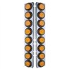 UP33800-SS Front Air Cleaner Bracket With 16X 9 LED 2" Lights For Peterbilt-Amber LED & Lens