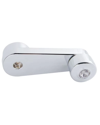 (CARD) CHROME PLASTIC FREIGHTLINER WINDOW CRANK W/ DIAMOND - CLEAR (CARD) CHROME PLASTIC FREIGHTLINER WINDOW CRANK W/ DIAMOND - CLEAR