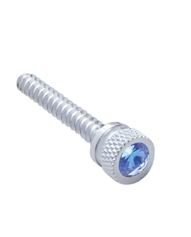 (BULK) CHROME FREIGHTLINER LONG DASH SCREW W/ DIAMOND - BLUE (BULK) CHROME FREIGHTLINER LONG DASH SCREW W/ DIAMOND - BLUE