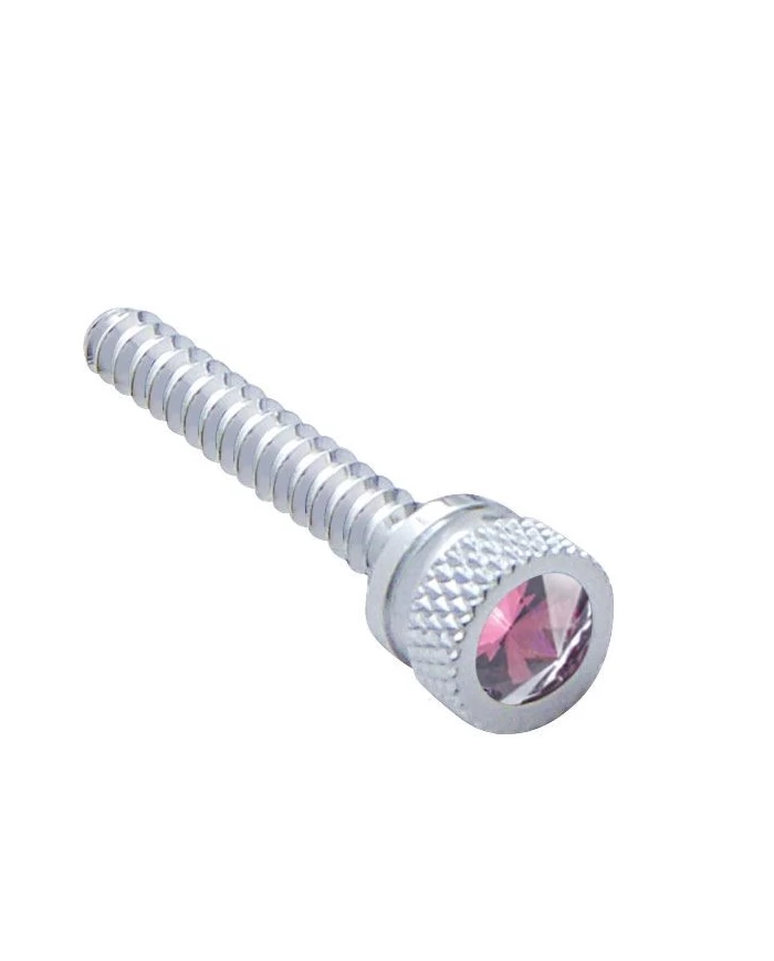 (BULK) CHROME FREIGHTLINER LONG DASH SCREW W/ DIAMOND - PURPLE
