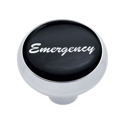 UP23412-"Emergency" Deluxe Air Valve Knob - Black Glossy Sticker