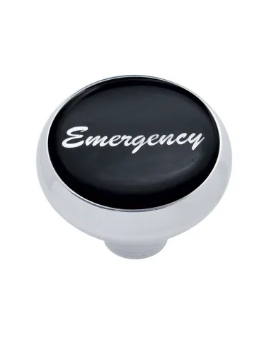 UP23412-"Emergency" Deluxe Air Valve Knob - Black Glossy Sticker