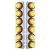 UP33814-SS Front Air Cleaner Bracket With 12X 9 LED 2" Beehive Lights For Peterbilt-Amber LED & Lens