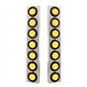 UP33826-SS Front Air Cleaner Bracket With 14X 9 Amber LED 2" Reflector Lights For KW Trucks -Amber Lens