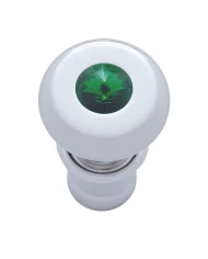 (CARD) CHROME DELUXE CIGARETTE LIGHTER W/ DIAMOND - GREEN (CARD) CHROME DELUXE CIGARETTE LIGHTER W/ DIAMOND - GREEN