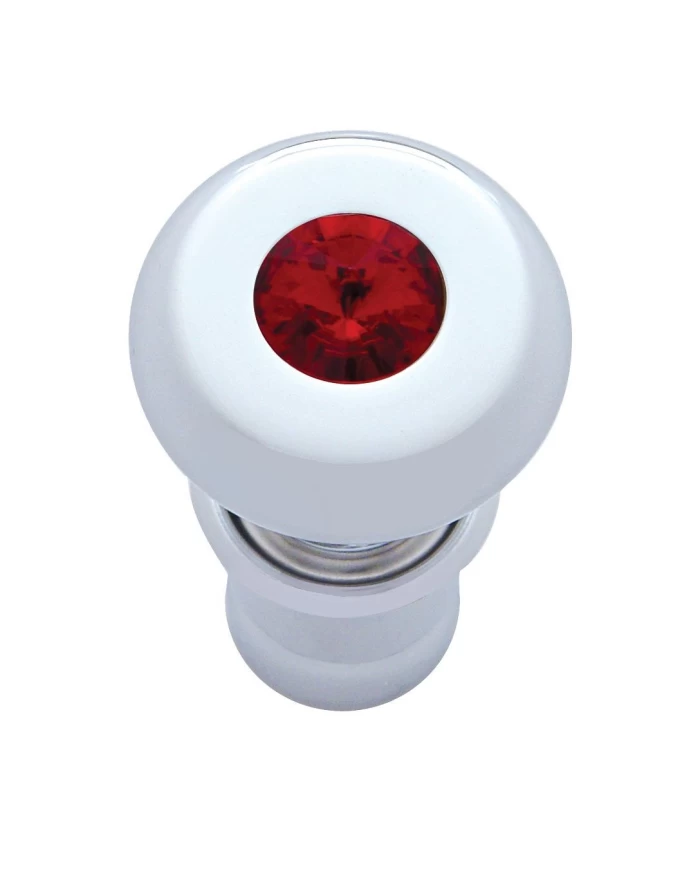 (CARD) CHROME DELUXE CIGARETTE LIGHTER W/ DIAMOND - RED (CARD) CHROME DELUXE CIGARETTE LIGHTER W/ DIAMOND - RED