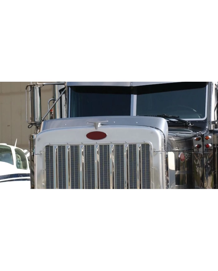 (BOX) STAINLESS PETERBILT 379 LONG HOOD MODEL BUG DEFLECTOR (BOX) STAINLESS PETERBILT 379 LONG HOOD MODEL BUG DEFLECTOR
