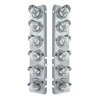 UP33915-SS Front Air Cleaner Bracket With 12X 11 LED Watermelon Lights & Visors For Peterbilt-Amber LED/Clear Lens