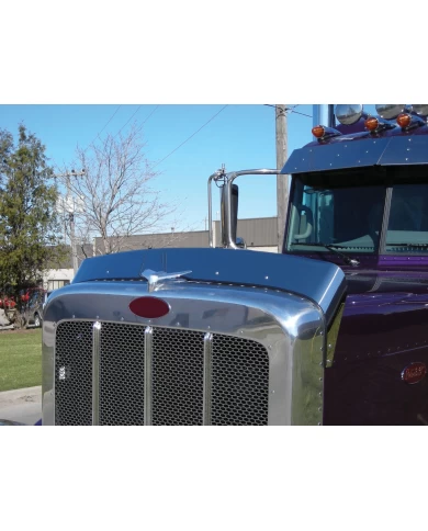 (BOX) STAINLESS 2007+ PETERBILT 388/389/HEAVY HAUL 367 BUG DEFLECTOR (BOX) STAINLESS 2007+ PETERBILT 388/389/HEAVY HAUL 367 BUG DEFLECTOR