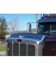 (BOX) STAINLESS 2007+ PETERBILT 388/389/HEAVY HAUL 367 BUG DEFLECTOR