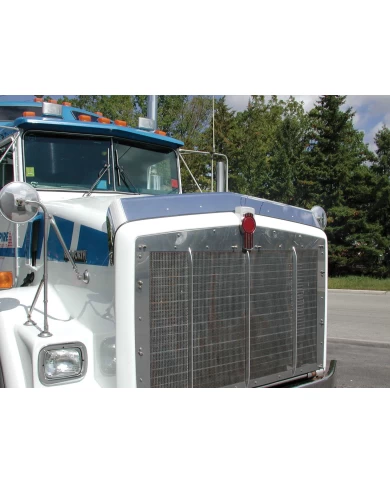 (BOX) STAINLESS 1993 - 2006 KENWORTH T800 WIDE HOOD & C500 BUG DEFLECTOR (BOX) STAINLESS 1993 - 2006 KENWORTH T800 WIDE HOOD & C500 BUG DEFLECTOR