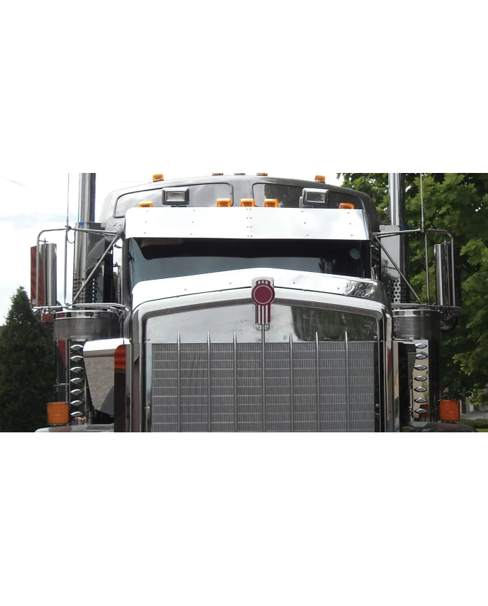 (BOX) STAINLESS KENWORTH W900B BUG DEFLECTOR