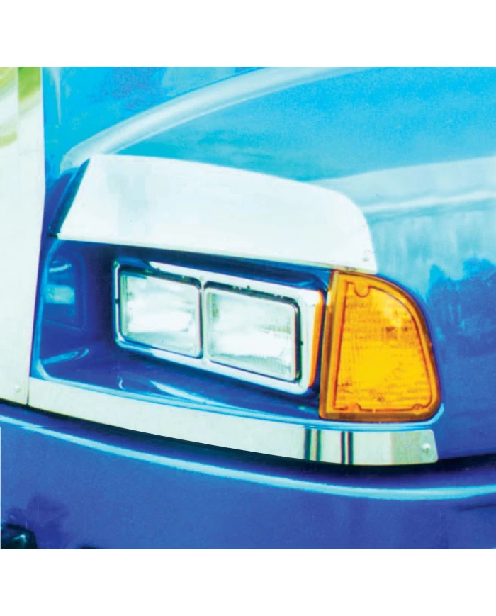 (CARD) STAINLESS KENWORTH T600 ABOVE HEADLIGHT FENDER GUARDS