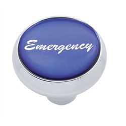 UP23413-"Emergency" Deluxe Air Valve Knob - Blue Glossy Sticker
