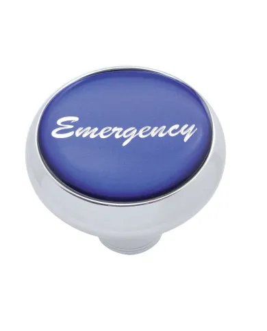 UP23413-"Emergency" Deluxe Air Valve Knob - Blue Glossy Sticker
