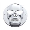 UP34005-Chrome Plastic Skull Light Cover For 4  Round Grommet Mount Light