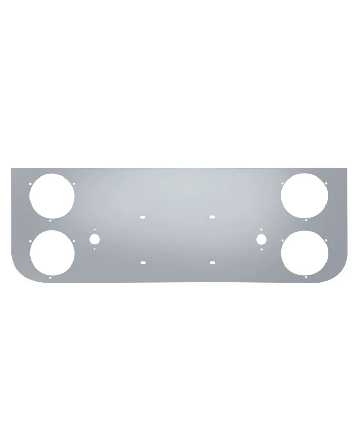 (BULK) CHROME REAR CENTER LIGHT PANEL W/ FOUR 4" LIGHT CUTOUTS