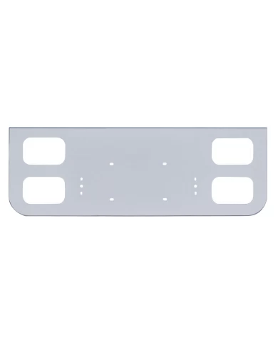 (BULK) CHROME REAR CENTER LIGHT PANEL W/ 4 RECTANGULAR LIGHT CUTOUTS (BULK) CHROME REAR CENTER LIGHT PANEL W/ 4 RECTANGULAR LIGHT CUTOUTS