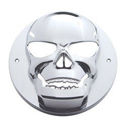 UP34016-Chrome Plastic Skull Bezel For 2.5" Light Grommet