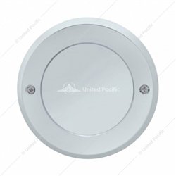 UP34072-Chrome Plastic 2.5" Light Bezel With Mirror Lens